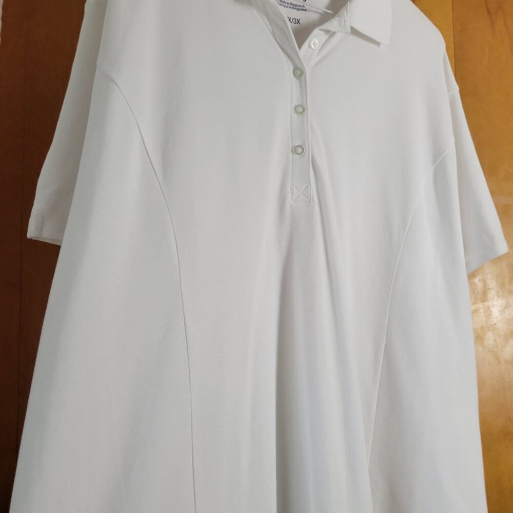NEW Riders by Lee Indigo Polo Shirt White Womens 3X Comfort Athleisure NWT - Picture 6 of 11